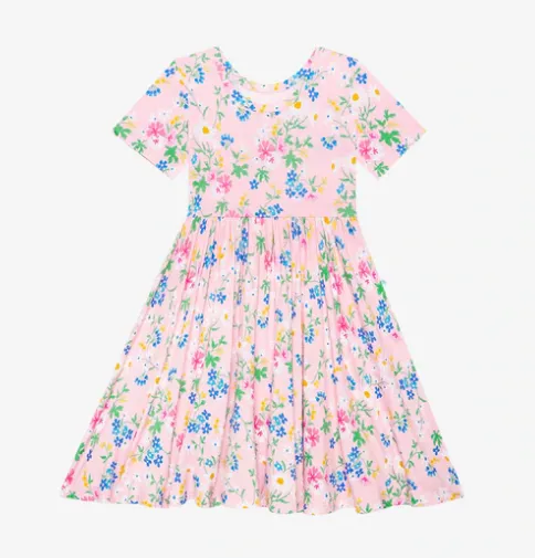 Posh Peanut Nicole - Short Sleeve Basic Twirl Dress