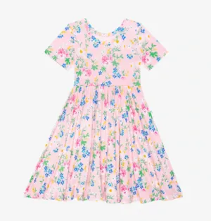 Posh Peanut Nicole - Short Sleeve Basic Twirl Dress