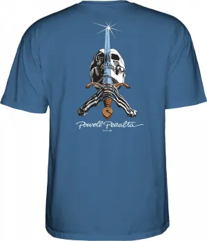 Powell Peralta - Skull & Sword Tee Slate Blue