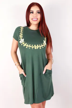 PUAKENIKENI LEI TRAPEZE DRESS