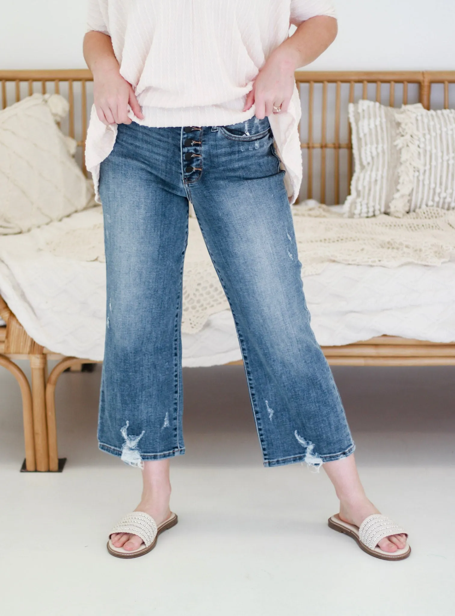 Pulling for You Cropped Judy Blue Jeans