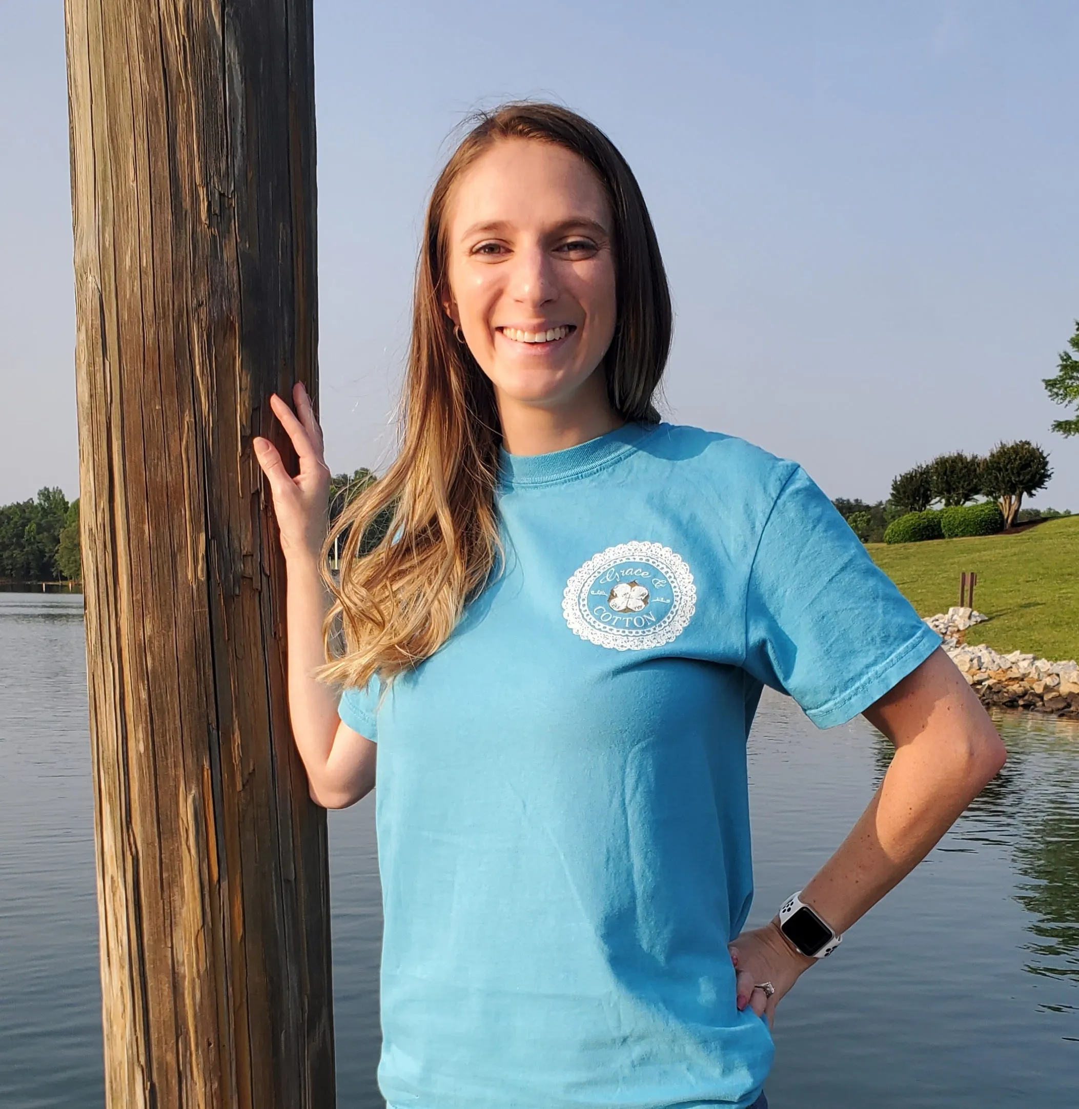 "Sea to Shining Sea"- Comfort Colors Sapphire