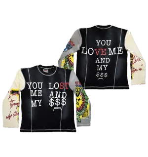 "You Lost Me" Reconstructed LongSleeve Shirt