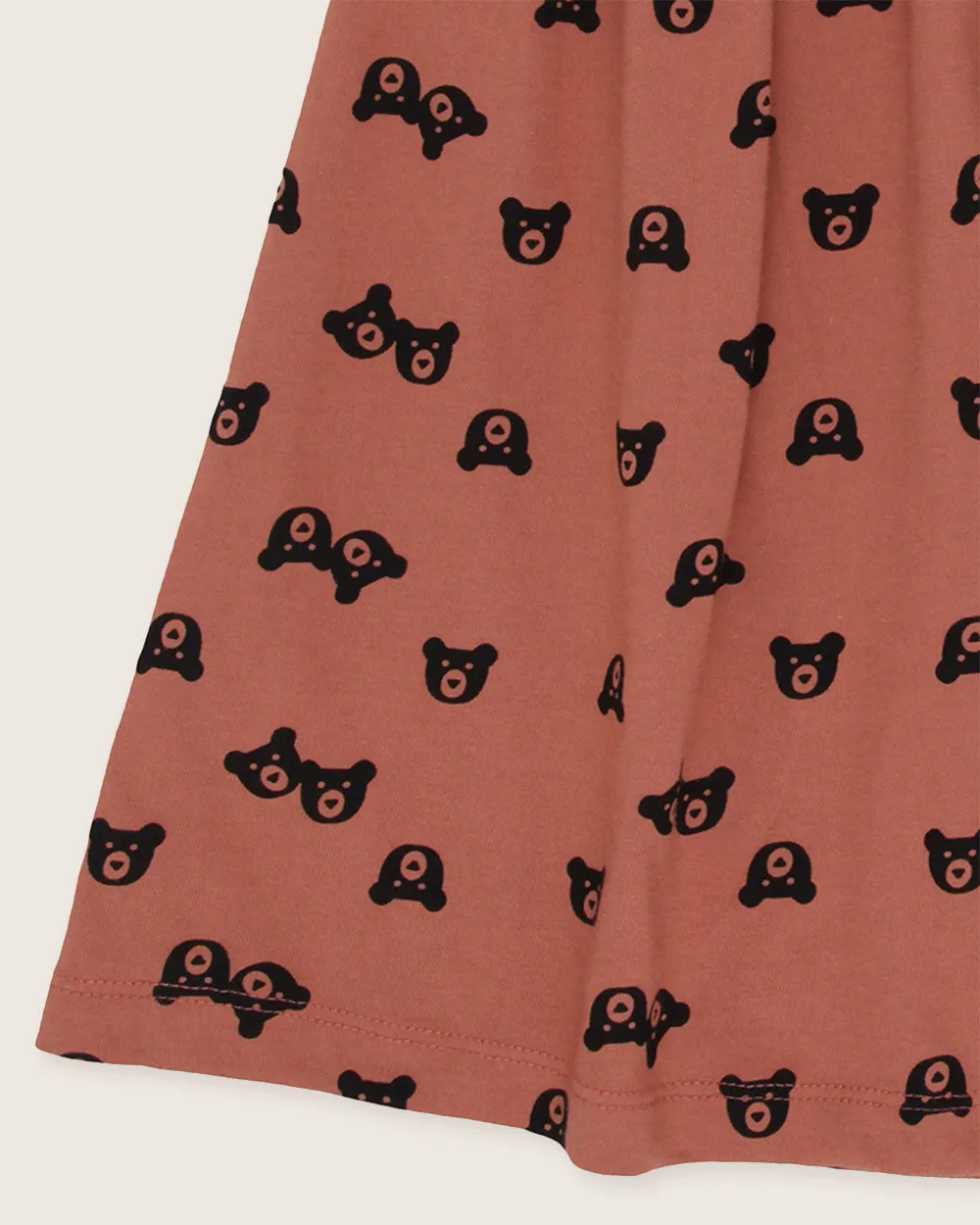 Red Bear Print Dress