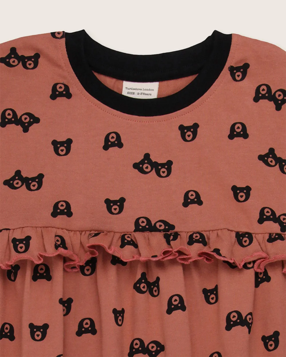 Red Bear Print Dress