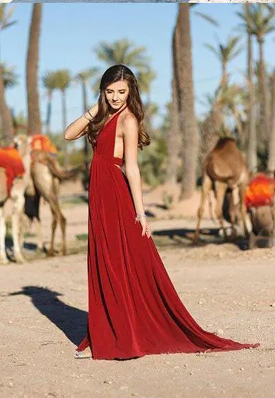 Red Long Floor Length Prom Dresses, Beading Prom Dresses, Appliques Prom Dresses, V-back Zipper Prom Dresses, TYP0288