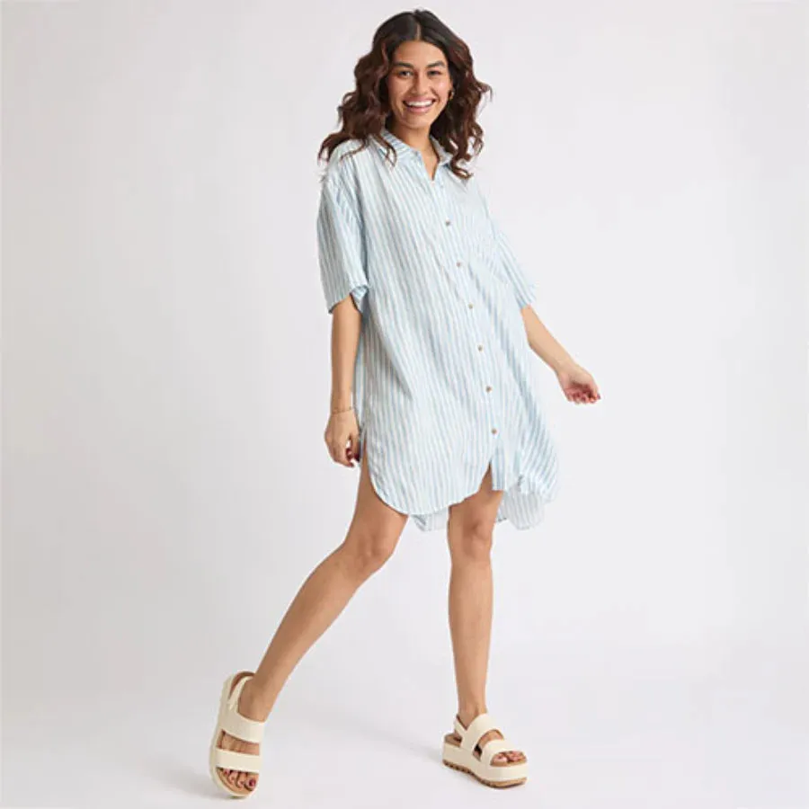 Reef Women’s Ollie Striped Shirt Dress