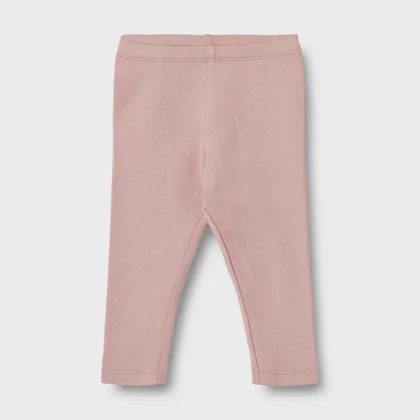 Rib Leggings Baby Maddy in Rose Frost