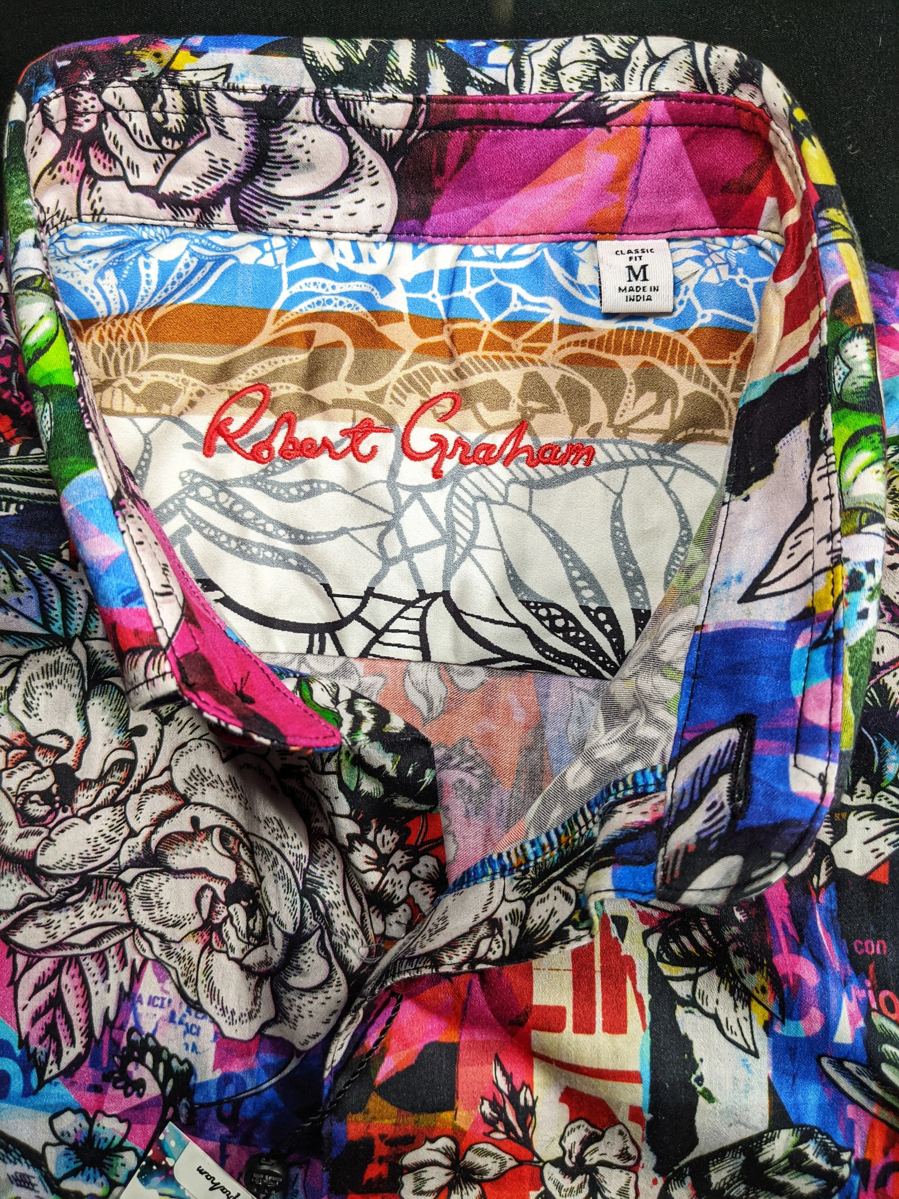 Robert Graham Collection Short Sleeve Shirt Medium Size