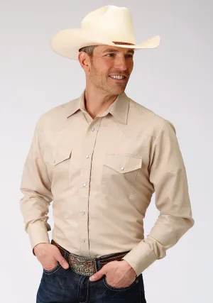 Roper Men's Tan Diamond Western Shirt