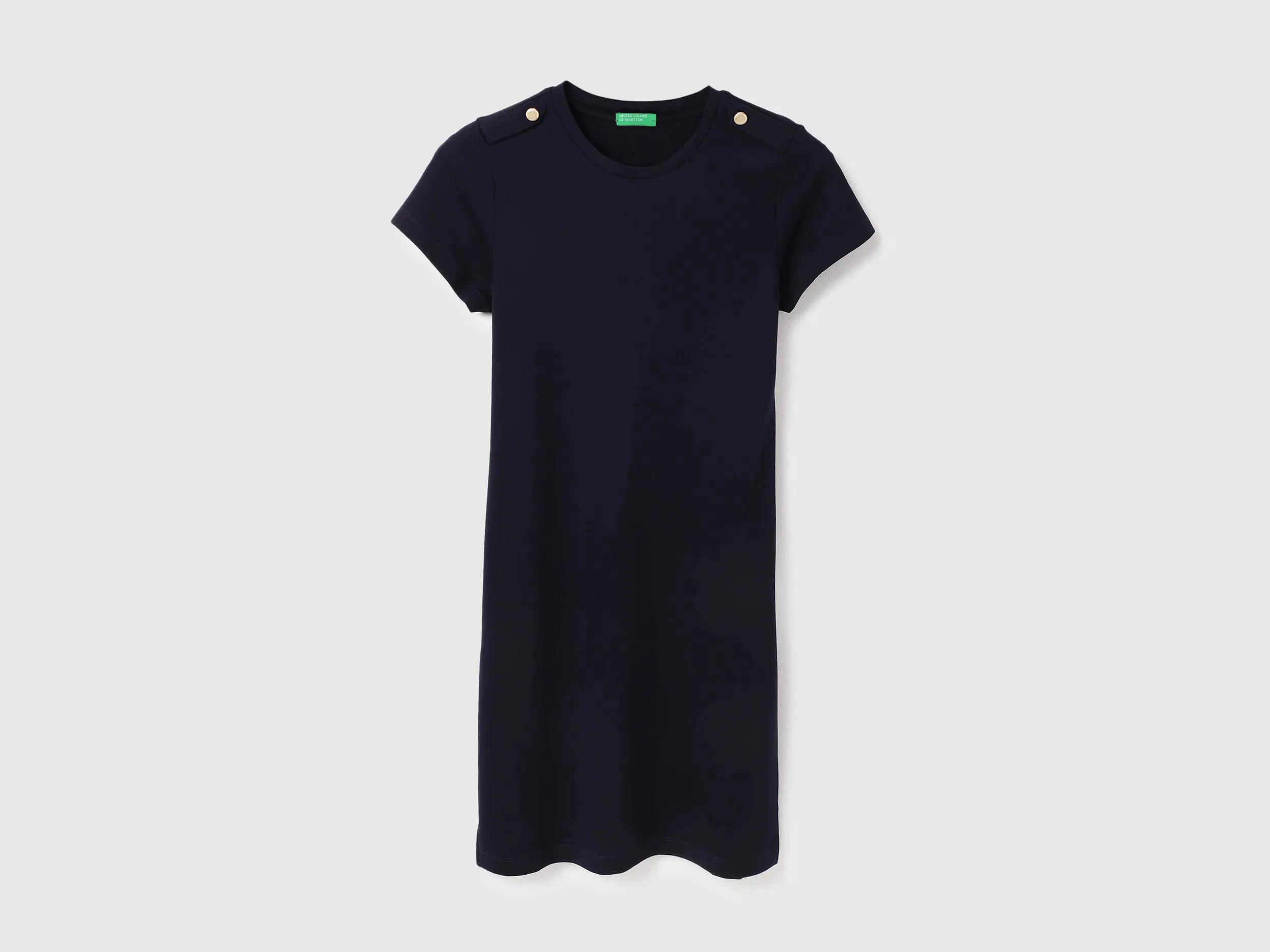Round Neck Solid Dresses