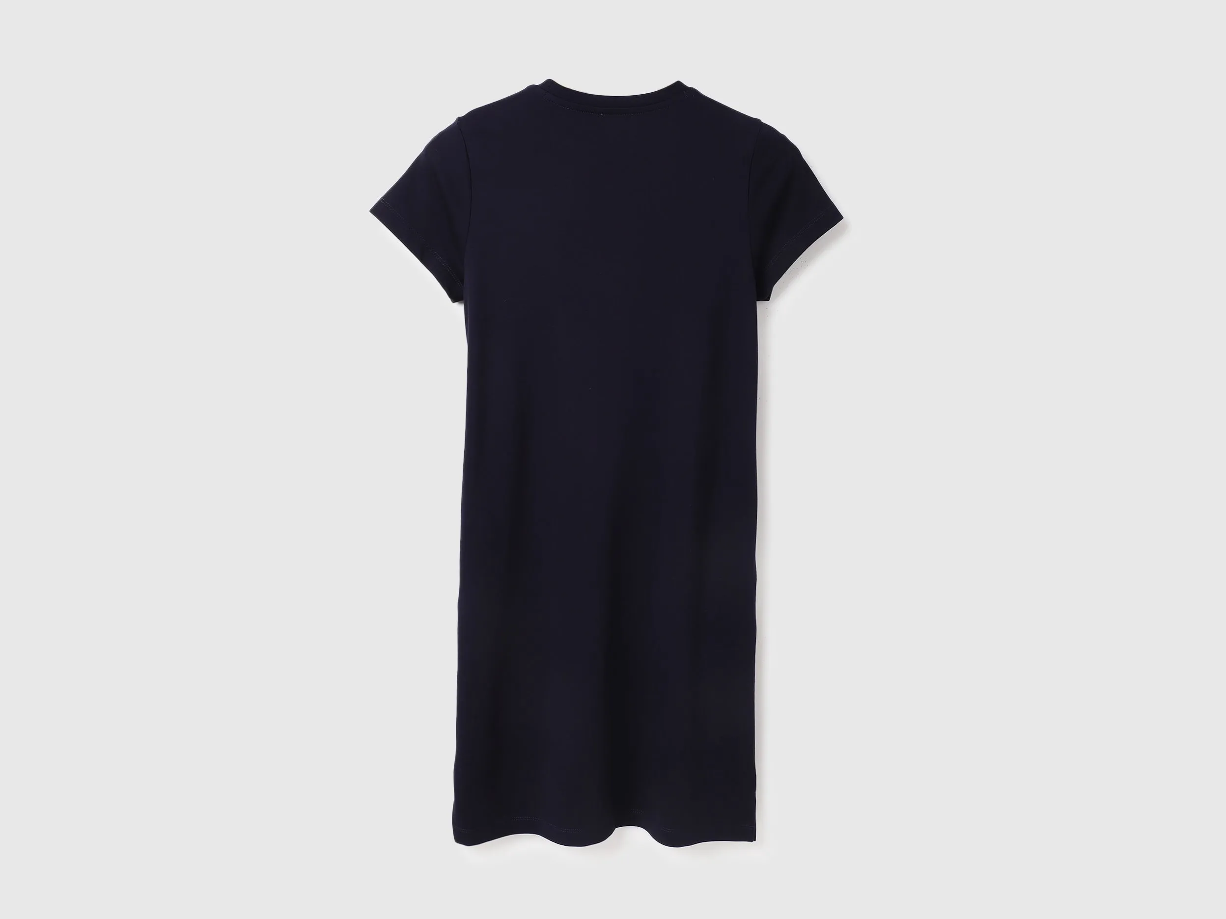 Round Neck Solid Dresses