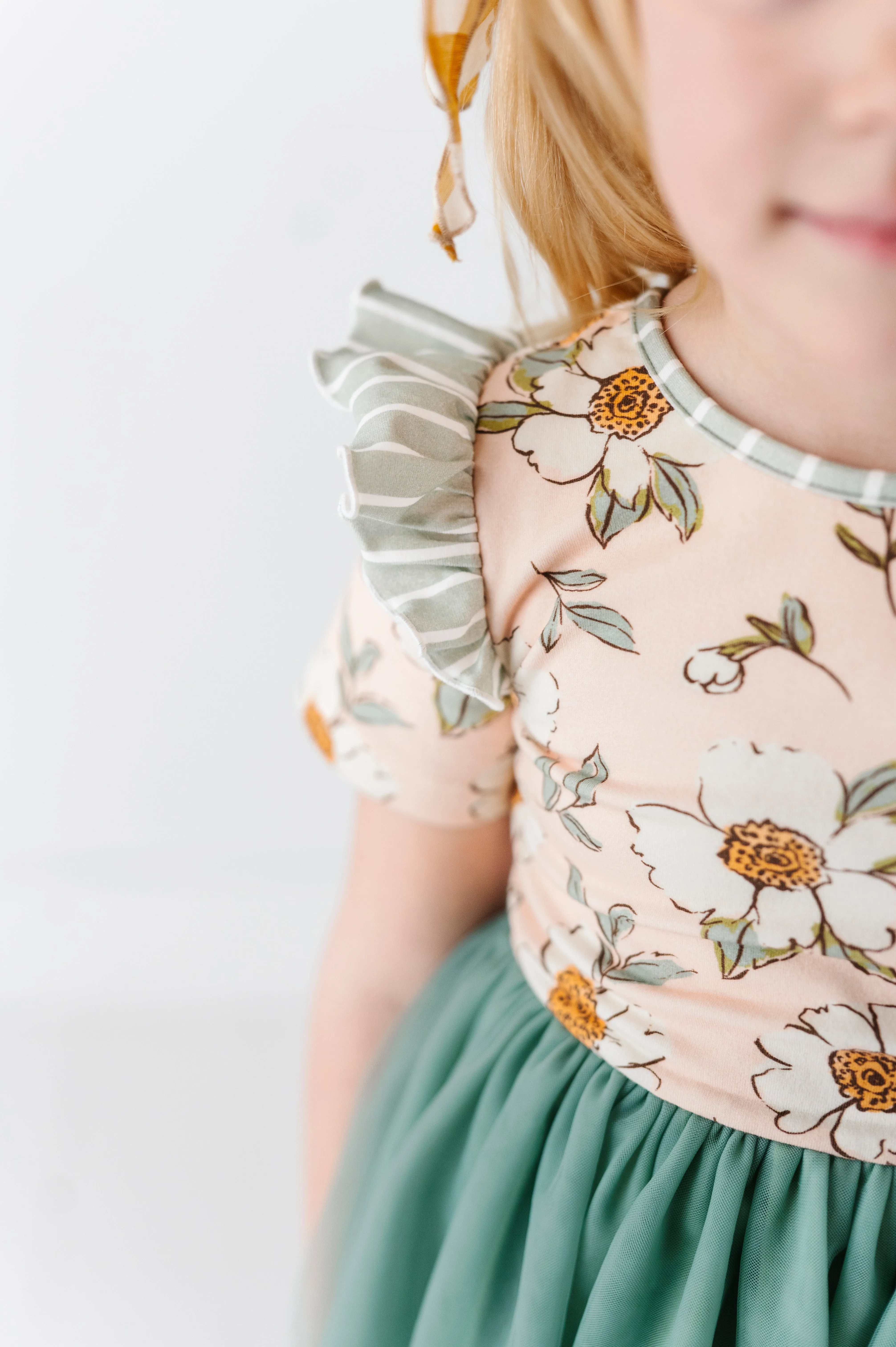 Sage Sweet Peonies | Tulle Dress