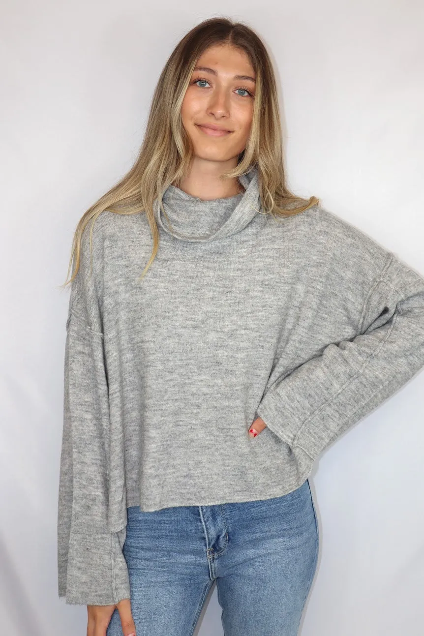 Sally Turtleneck Heather Grey