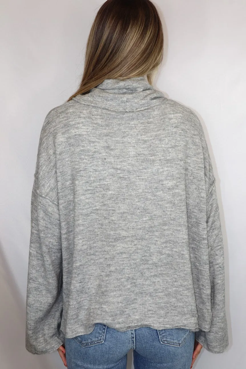 Sally Turtleneck Heather Grey
