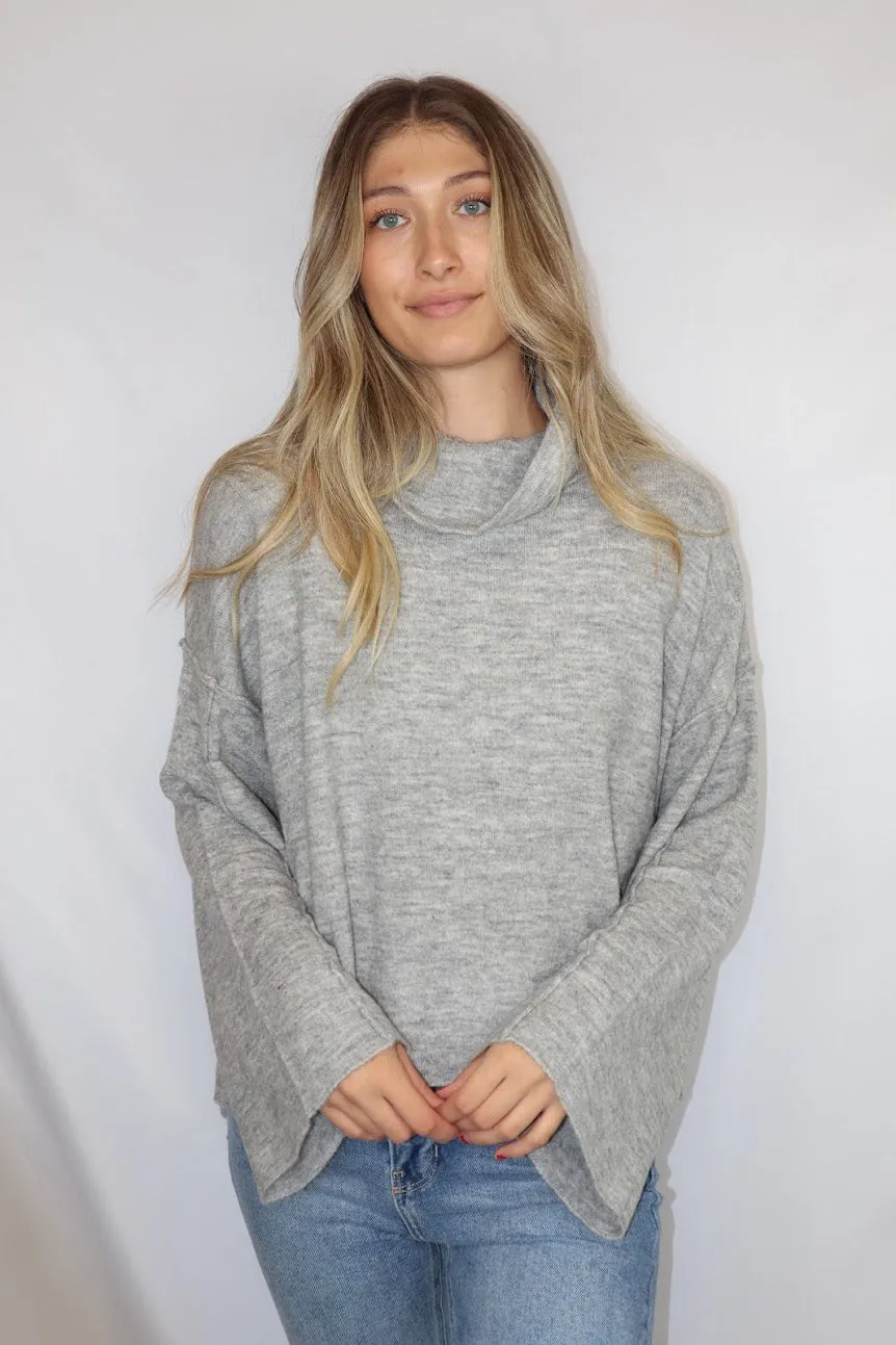 Sally Turtleneck Heather Grey