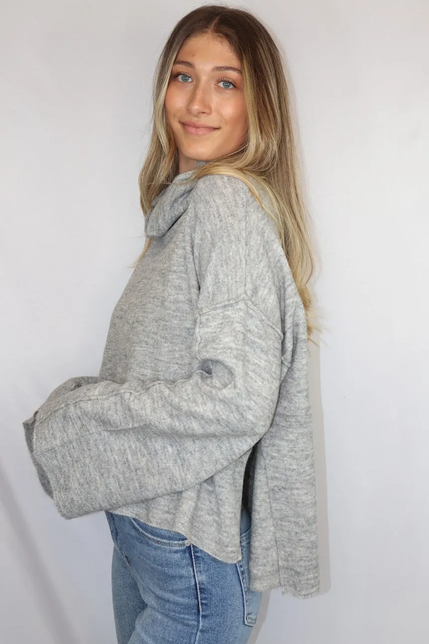 Sally Turtleneck Heather Grey