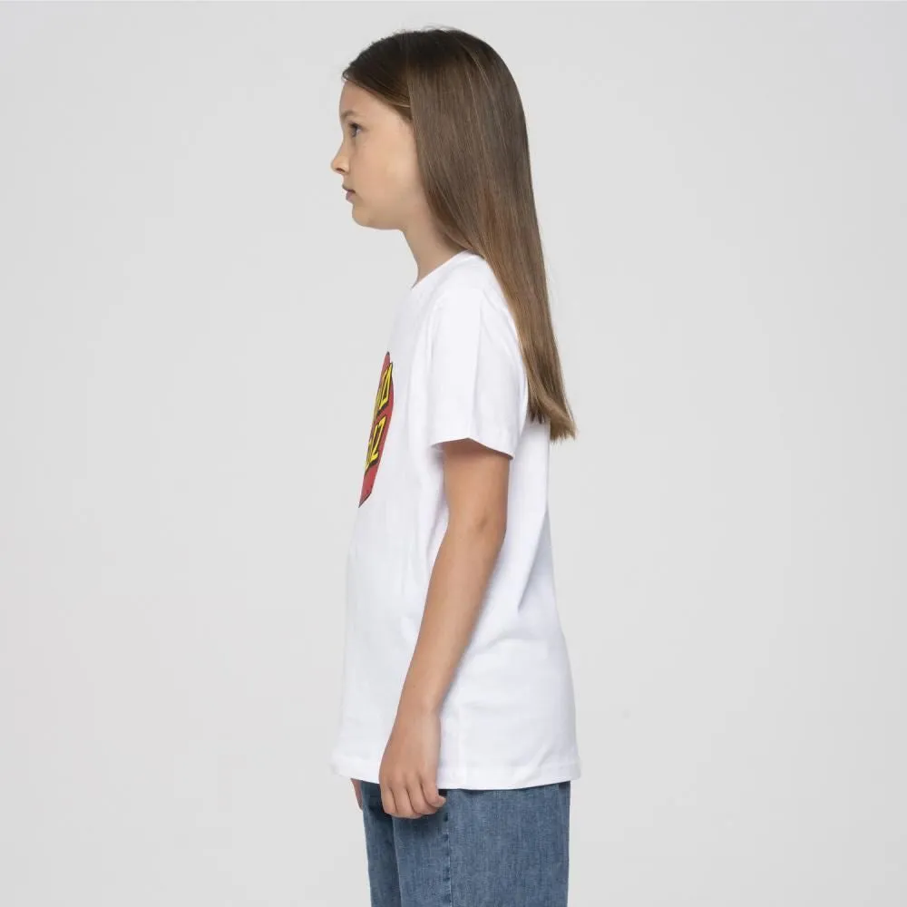 Santa Cruz Youth T-Shirt Youth Classic Dot T-Shirt - White
