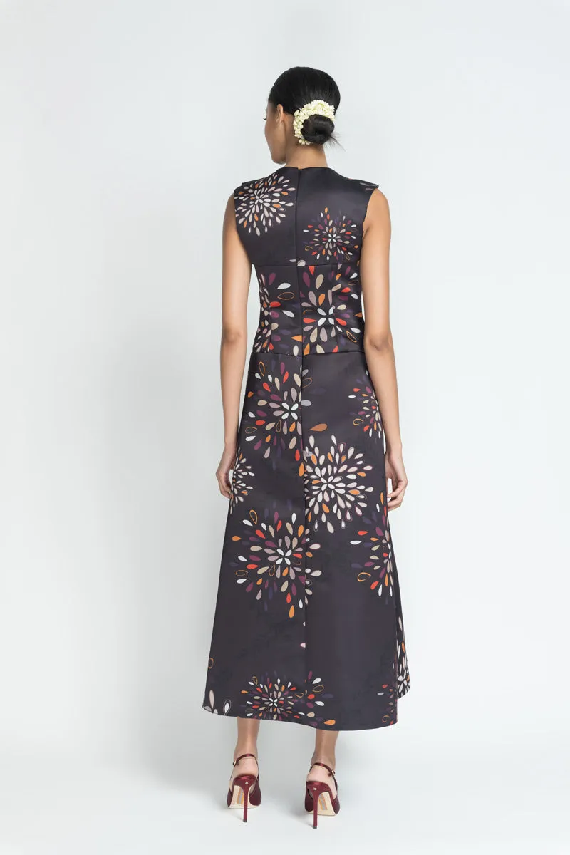 Sashi Print Double Satin Day Dress