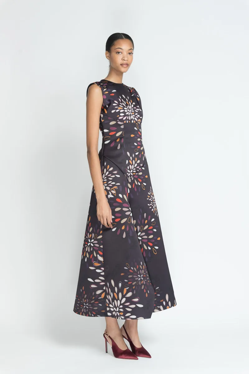 Sashi Print Double Satin Day Dress