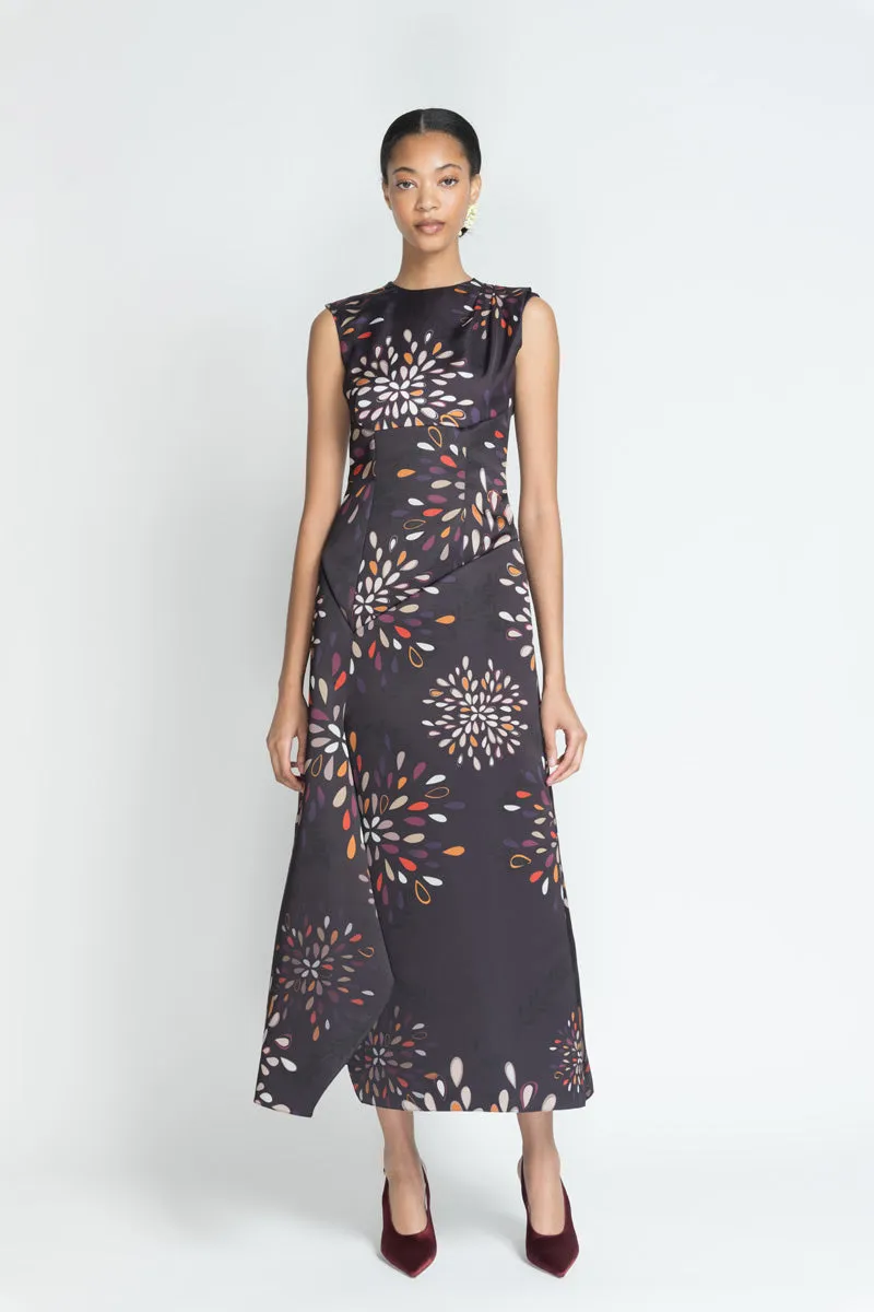 Sashi Print Double Satin Day Dress