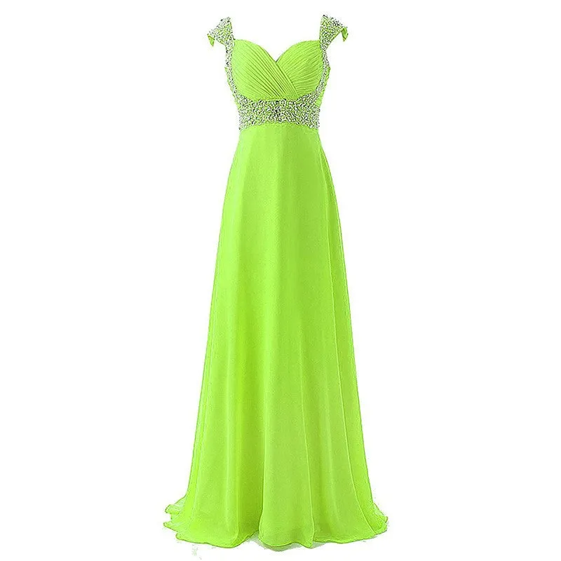 sd-hk Women Bridesmaid Dresses Chiffon Long Formal Evening Dress