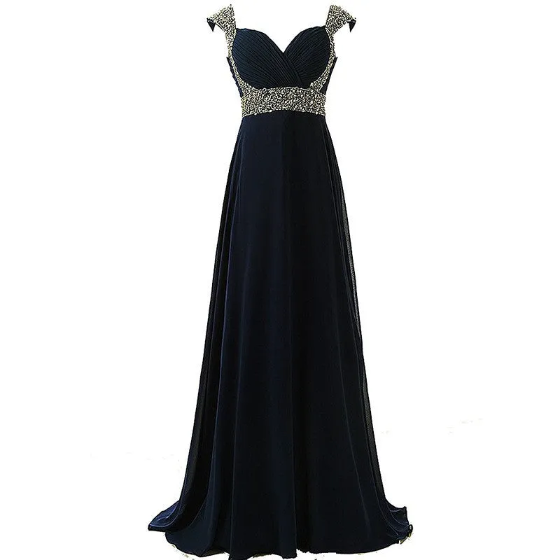 sd-hk Women Bridesmaid Dresses Chiffon Long Formal Evening Dress