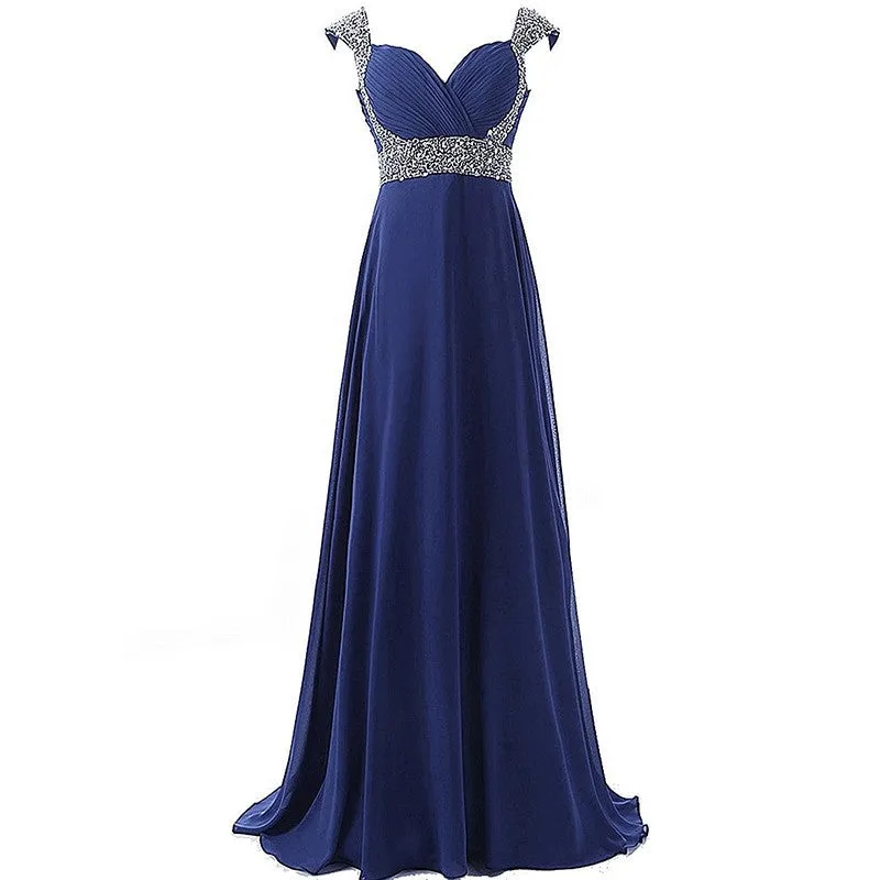 sd-hk Women Bridesmaid Dresses Chiffon Long Formal Evening Dress