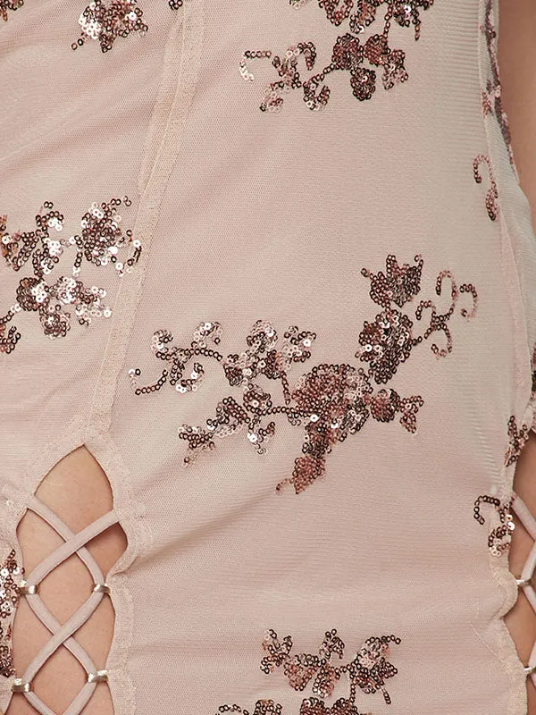 Sequin Sling Backless Sexy Dress Skirt
