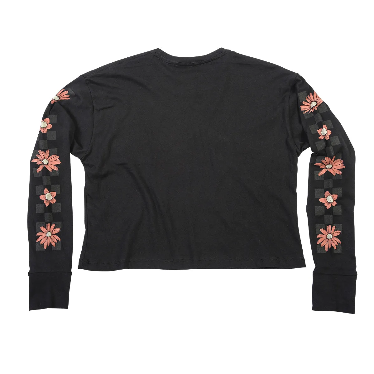 Serene Long Sleeve Women's Crop Tee - Black