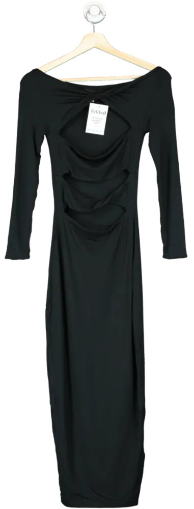 SER.O.YA Black Cutout Maxi Dress UK XS