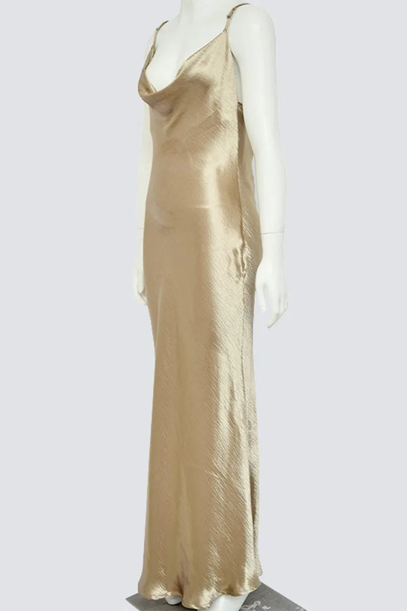 Sexy Solid U Neck Sling Dress Dresses(4 Colors)
