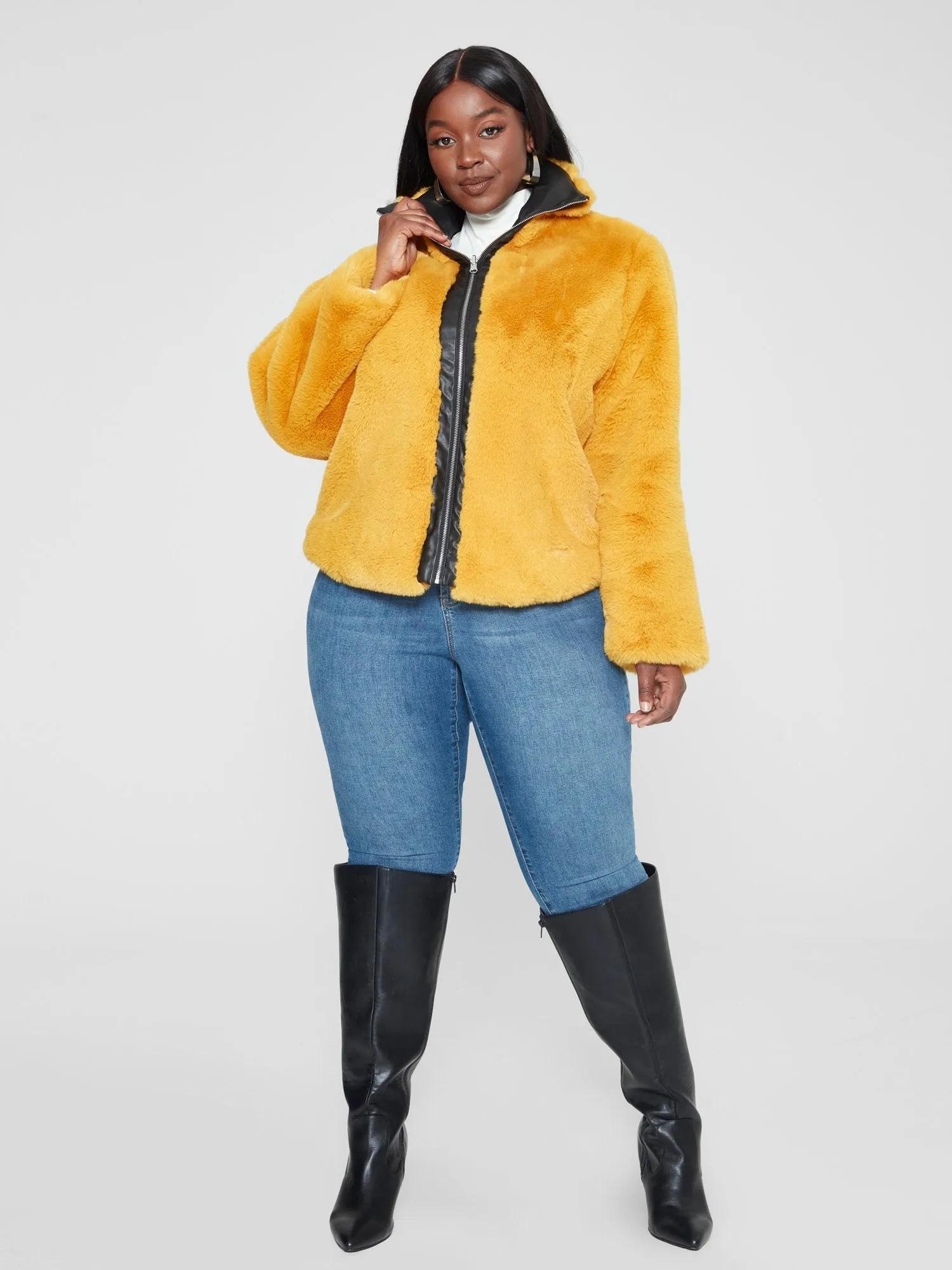 Sharane Faux Fur Reversible Coat