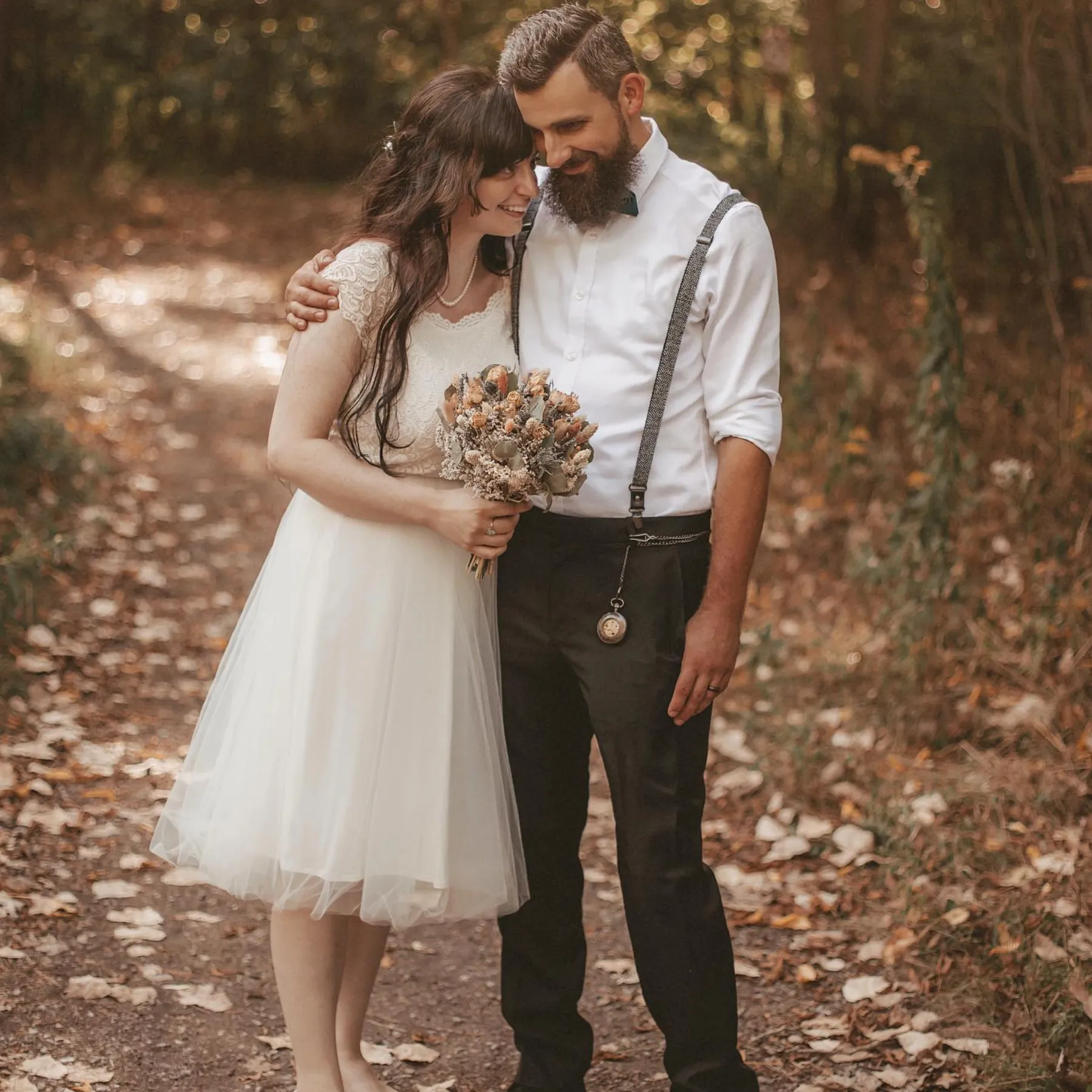 Short wedding dress ,Ivory Off-the-Shoulders Midi  Dress #1153