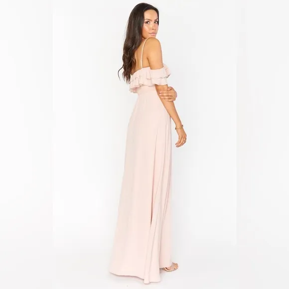 Show Me Your Mumu Emma Ruffle Maxi Dress size XX-Small Merlot Chiffon