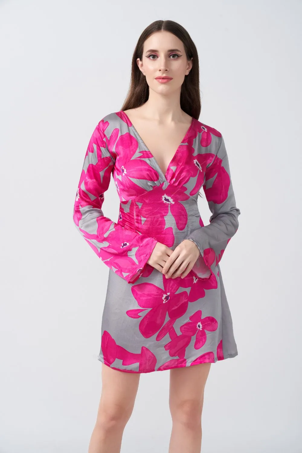 Silk Serenity Floral Dress