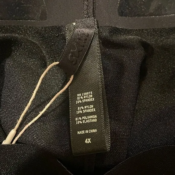 Skims NWT Sheer Sculpt Low Back Short in Onyx Black Women’s plus size 4X