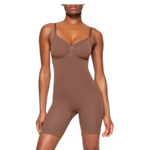 SKIMS Sculpting Bodysuit Mid Thigh Umber 4X/5X NIB Shapewear Compression