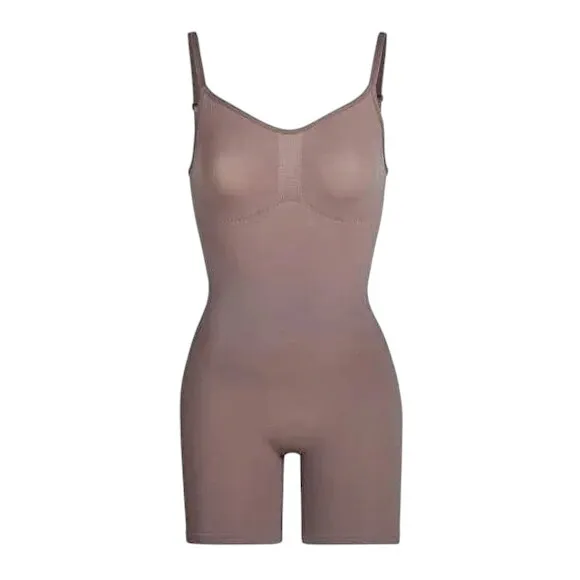 SKIMS Sculpting Bodysuit Mid Thigh Umber 4X/5X NIB Shapewear Compression