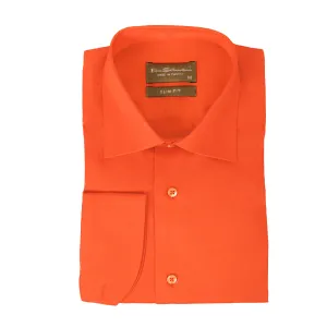 Slim Fit Orange Cotton Formal Shirt-Turkish Made