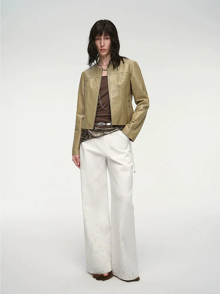 Slim Waxed Sheepskin Jacket