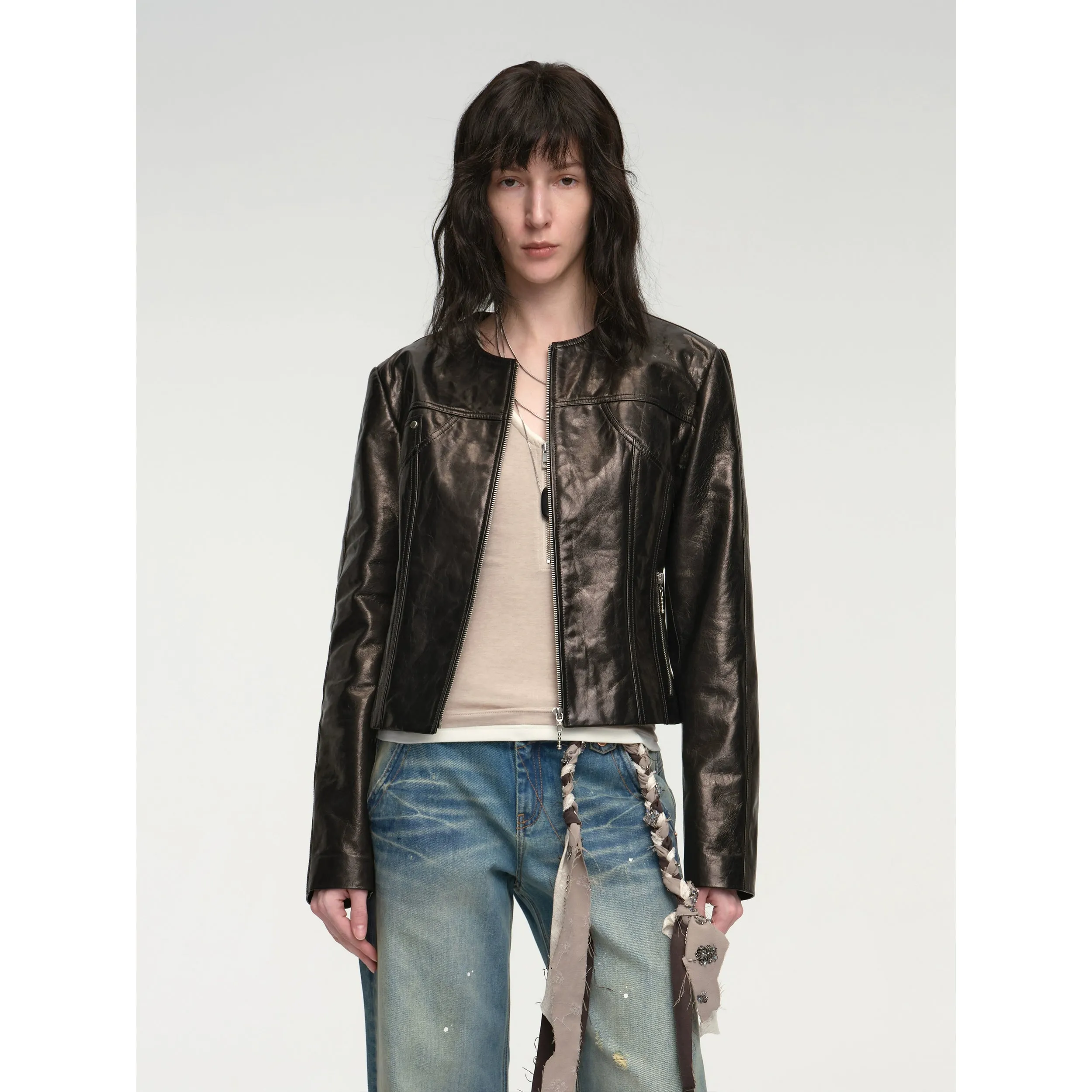 Slim Waxed Sheepskin Jacket
