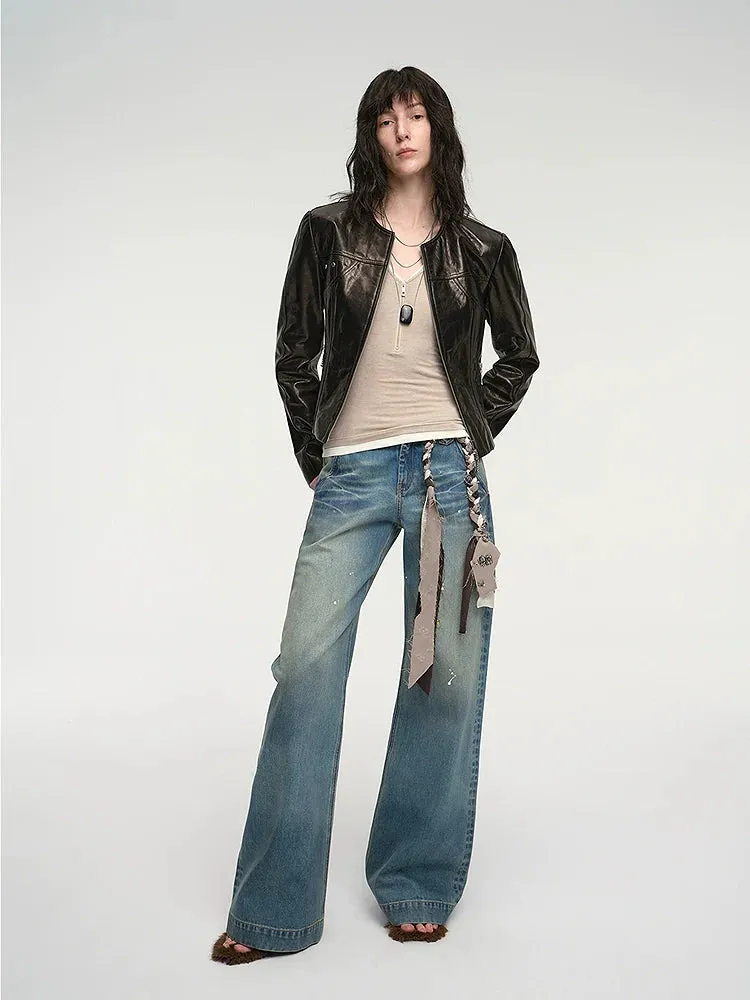 Slim Waxed Sheepskin Jacket