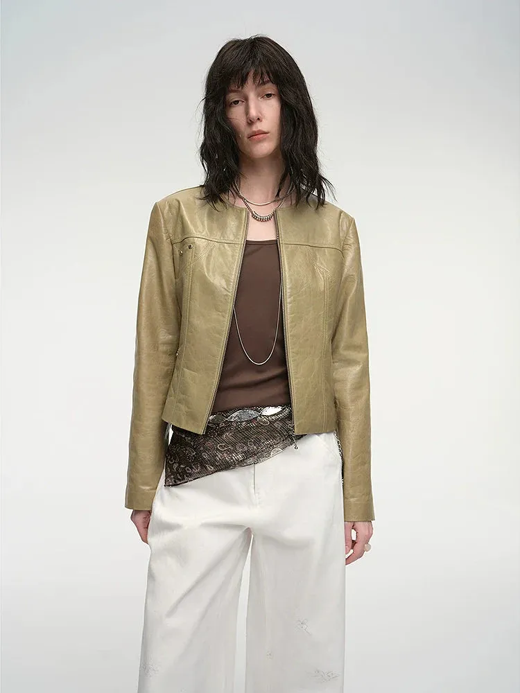 Slim Waxed Sheepskin Jacket