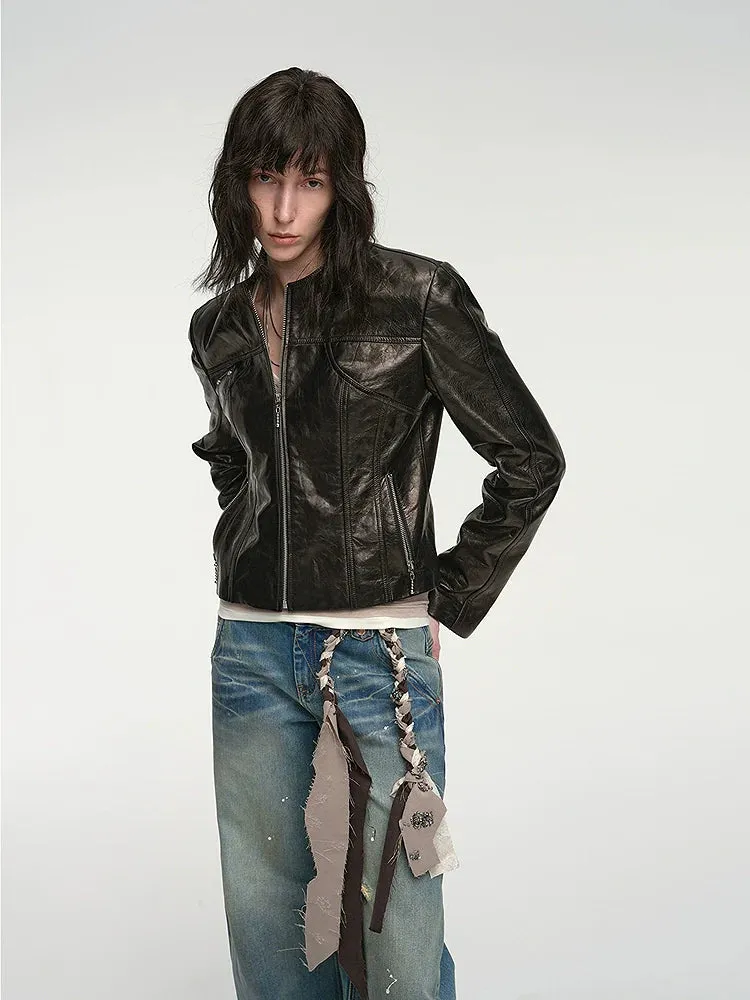 Slim Waxed Sheepskin Jacket