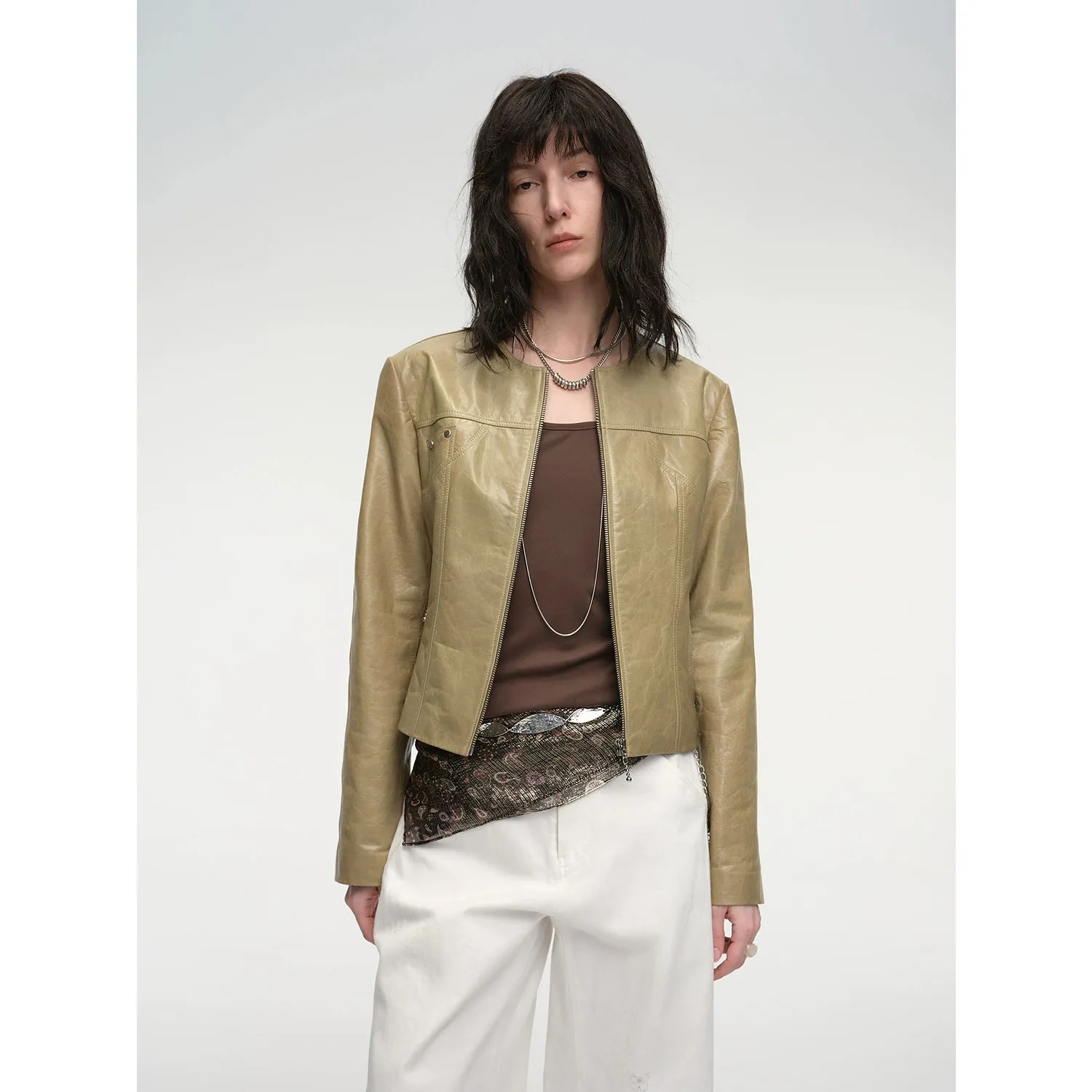 Slim Waxed Sheepskin Jacket