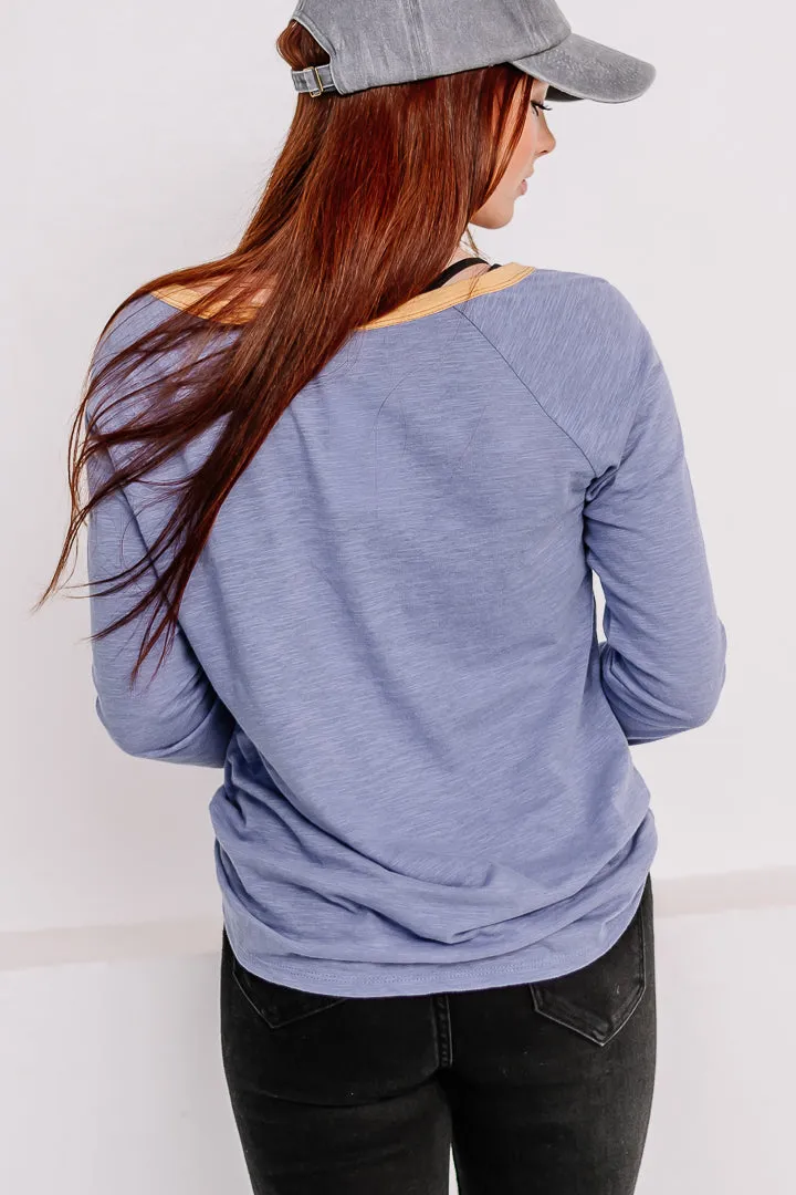 Slub Knit Color Block Top