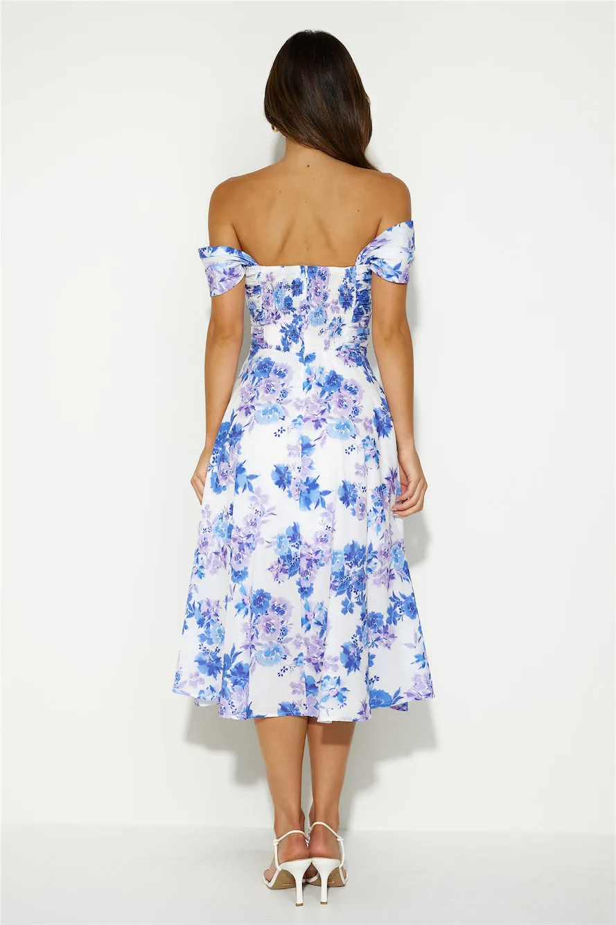 Soft Memory Midi Dress Blue