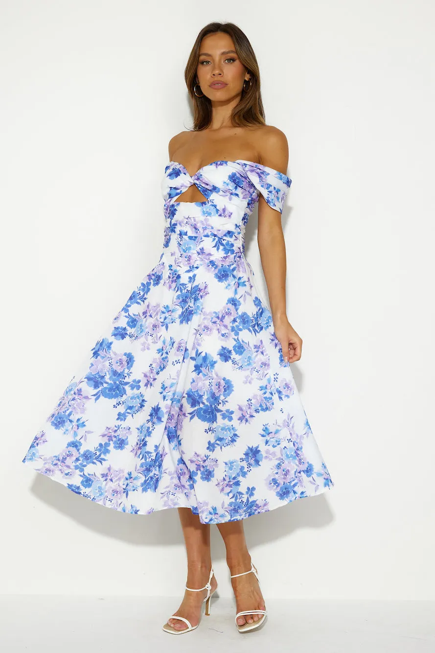 Soft Memory Midi Dress Blue