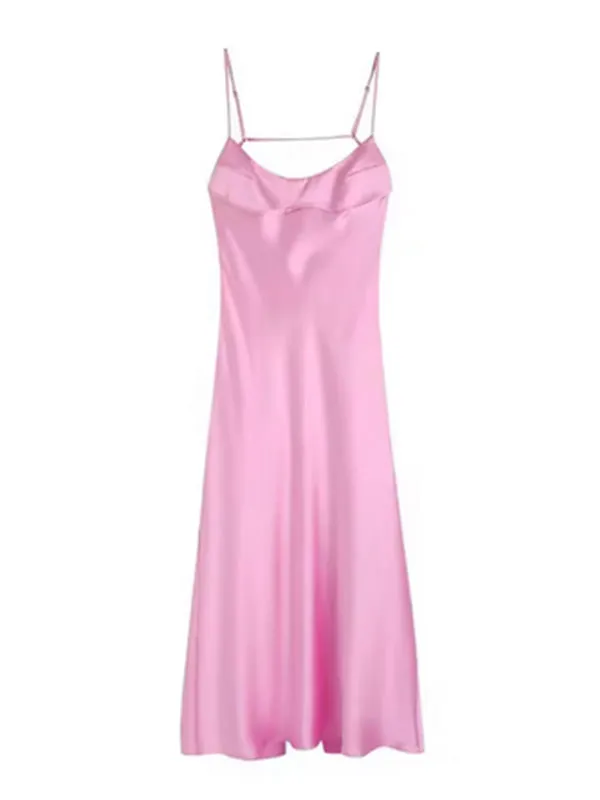 Soft Spaghetti Strap Sleeveless Mermaid Satin Long Prom Dresses Online, OL503